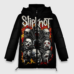 Куртка зимняя женская Slipknot: Faces, цвет: 3D-черный