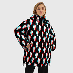 Куртка зимняя женская BILLIE EILISH GLITCH, цвет: 3D-черный — фото 2