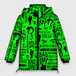 Куртка зимняя женская Billie Eilish: Bad Guy, цвет: 3D-светло-серый