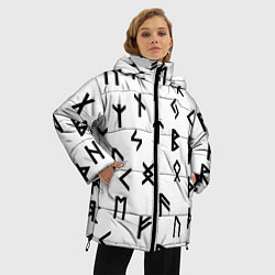 Куртка зимняя женская РУСЬ РУНЫ, цвет: 3D-черный — фото 2