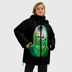 Куртка зимняя женская Billie Eilish: Green Acid, цвет: 3D-черный — фото 2
