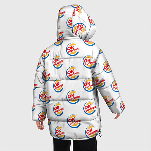 Женская зимняя куртка OK boomer logo / 3D-Светло-серый – фото 4