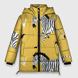 Куртка зимняя женская Зебра арт, цвет: 3D-черный
