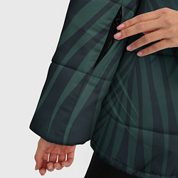 Куртка зимняя женская Пальмовый узор, цвет: 3D-черный — фото 2