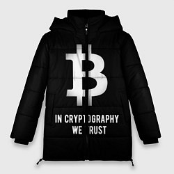 Куртка зимняя женская Биткоин Криптовалюта, цвет: 3D-черный