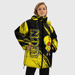 Куртка зимняя женская Brawl Stars leon sally, цвет: 3D-черный — фото 2
