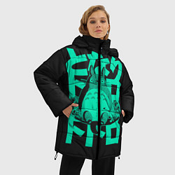 Куртка зимняя женская Мой сосед Тоторо, цвет: 3D-черный — фото 2