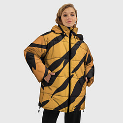 Куртка зимняя женская Кошачий окрас, цвет: 3D-черный — фото 2