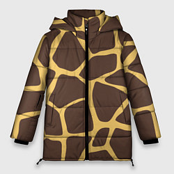Куртка зимняя женская Окрас жирафа, цвет: 3D-черный