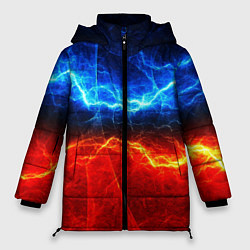 Куртка зимняя женская Лёд и огонь, цвет: 3D-черный