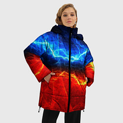 Куртка зимняя женская Лёд и огонь, цвет: 3D-черный — фото 2