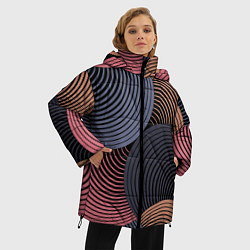 Куртка зимняя женская Абстрактный узор, цвет: 3D-черный — фото 2