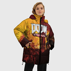Куртка зимняя женская DOOM eternal 2020, цвет: 3D-черный — фото 2