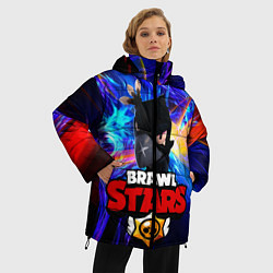 Куртка зимняя женская Brawl Stars - Crow, цвет: 3D-светло-серый — фото 2