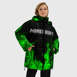 Куртка зимняя женская MINECRAFT, цвет: 3D-светло-серый — фото 2