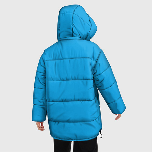 Женская зимняя куртка Котик Меломан голубой / 3D-Черный – фото 4