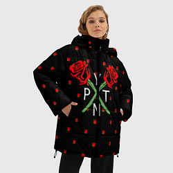Куртка зимняя женская Payton Moormeier: Roses, цвет: 3D-черный — фото 2