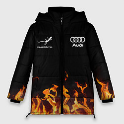 Куртка зимняя женская Audi Ауди, цвет: 3D-черный