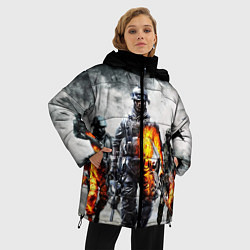 Куртка зимняя женская Battlefield, цвет: 3D-светло-серый — фото 2