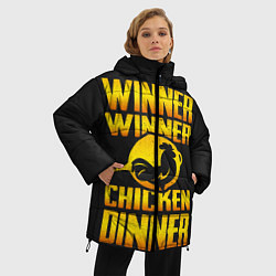 Куртка зимняя женская Winner Chicken Dinner, цвет: 3D-черный — фото 2