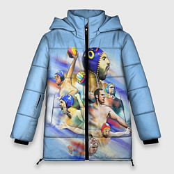 Куртка зимняя женская Water polo players, цвет: 3D-красный