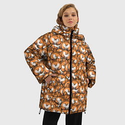 Куртка зимняя женская Попки Корги, цвет: 3D-черный — фото 2