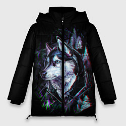 Куртка зимняя женская Волк, цвет: 3D-черный