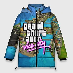 Куртка зимняя женская GRAND THEFT AUTO:VICE CITY, цвет: 3D-красный