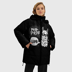 Куртка зимняя женская Лама: Нет проблем, цвет: 3D-черный — фото 2