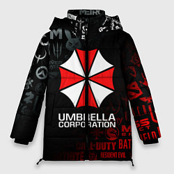 Куртка зимняя женская RESIDENT EVIL UMBRELLA CORP, цвет: 3D-черный