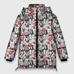 Куртка зимняя женская Studio Ghibli, цвет: 3D-красный