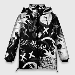 Куртка зимняя женская LIL PEEP, цвет: 3D-черный