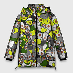 Женская зимняя куртка Камуфляж с авокадо