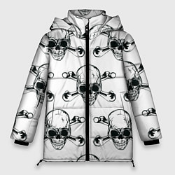 Женская зимняя куртка Череп и кости