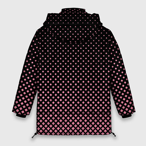 Женская зимняя куртка Ромбы / 3D-Красный – фото 2