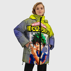 Куртка зимняя женская Моя геройская академия Изуку, цвет: 3D-светло-серый — фото 2