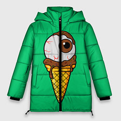 Куртка зимняя женская Мороженое с глазом, цвет: 3D-черный