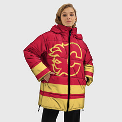 Куртка зимняя женская Калгари Флэймз, цвет: 3D-черный — фото 2