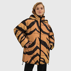 Куртка зимняя женская Тигриный камуфляж, цвет: 3D-черный — фото 2