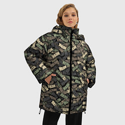 Куртка зимняя женская Именной камуфляж Иван, цвет: 3D-черный — фото 2