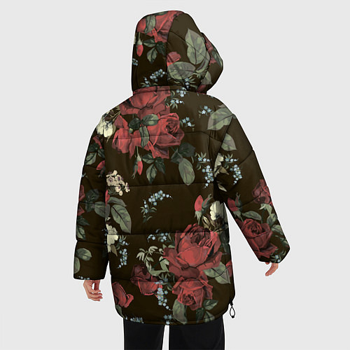 Женская зимняя куртка Букет роз / 3D-Светло-серый – фото 4
