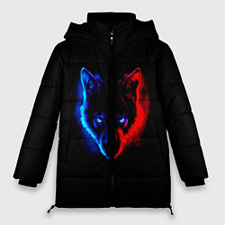 Куртка зимняя женская Волк, цвет: 3D-красный