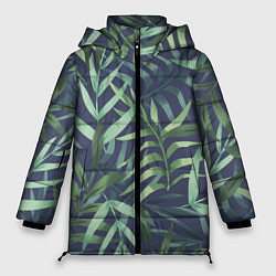 Куртка зимняя женская Арт из джунглей, цвет: 3D-черный