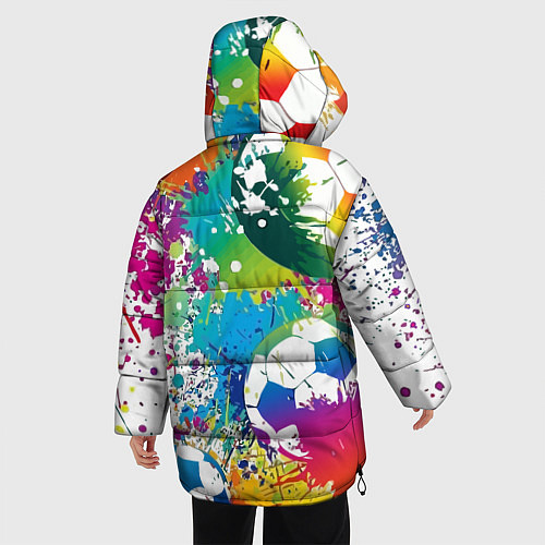 Женская зимняя куртка Football Paints / 3D-Красный – фото 4