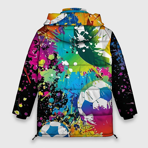 Женская зимняя куртка Football Paints / 3D-Красный – фото 2
