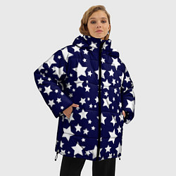 Куртка зимняя женская ЗВЕЗДОЧКИ, цвет: 3D-черный — фото 2
