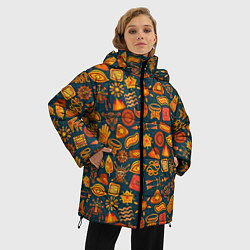 Куртка зимняя женская Знаки, цвет: 3D-черный — фото 2