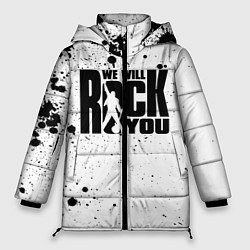 Куртка зимняя женская Queen - We Will Rock You, цвет: 3D-черный