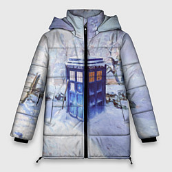 Куртка зимняя женская ТАРДИС В СНЕГУ, цвет: 3D-черный
