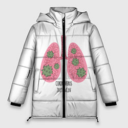 Куртка зимняя женская Coronavirus, цвет: 3D-черный